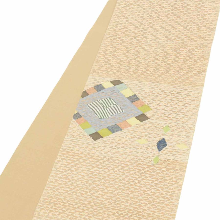 ☆【美品】正絹袋帯 全通透かし織　抽象柄 洒落袋帯　スリーシーズン単衣にも ☆【美品】正絹袋帯 全通透かし織 抽象柄 洒落袋帯 スリーシーズン単衣