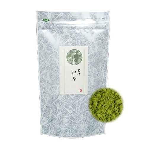 お抹茶 宮崎抹茶 100g + 静岡抹茶 100g (合計200g)チャック付袋詰 メール便 送料無料｜hitotsuno-en｜02