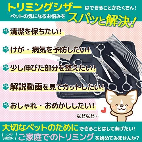 Latuna トリミング ハサミ プロトリマー監修 トリミングシザー 使い方説明動画付き 犬 トリミング ペット用 初心者向け 安全性 ケー Www Ortostuudio Ee