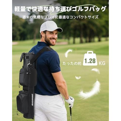 RIOROO 3分割 ゴルフ スタンドバッグ セルフスタンド クラブケース