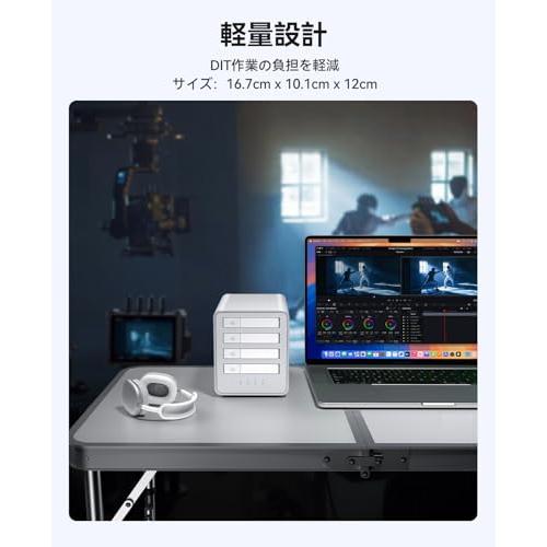 互換品】 ORICO 40Gbps オールフラッシュ SSDケース 4*10Gbps M.2 SSD