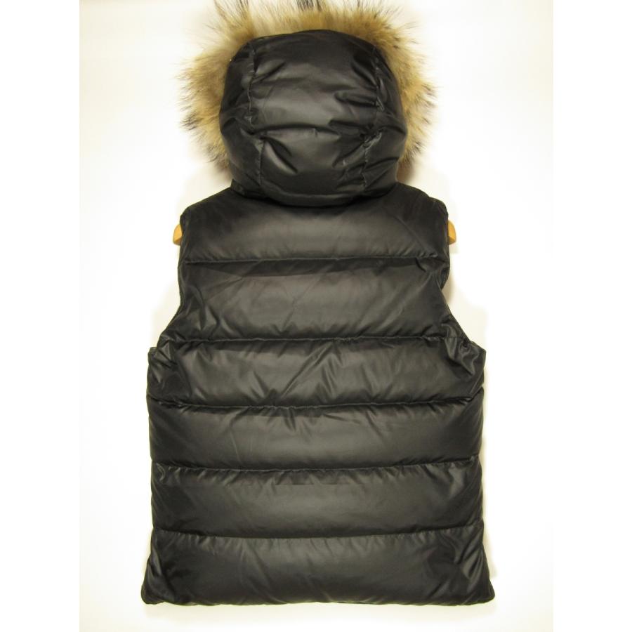 Men's Bigi フード付きベージュダウンベスト MEN'S BIGI（メンズビギ） 新品同様 メンズ フードファー付 ダウン