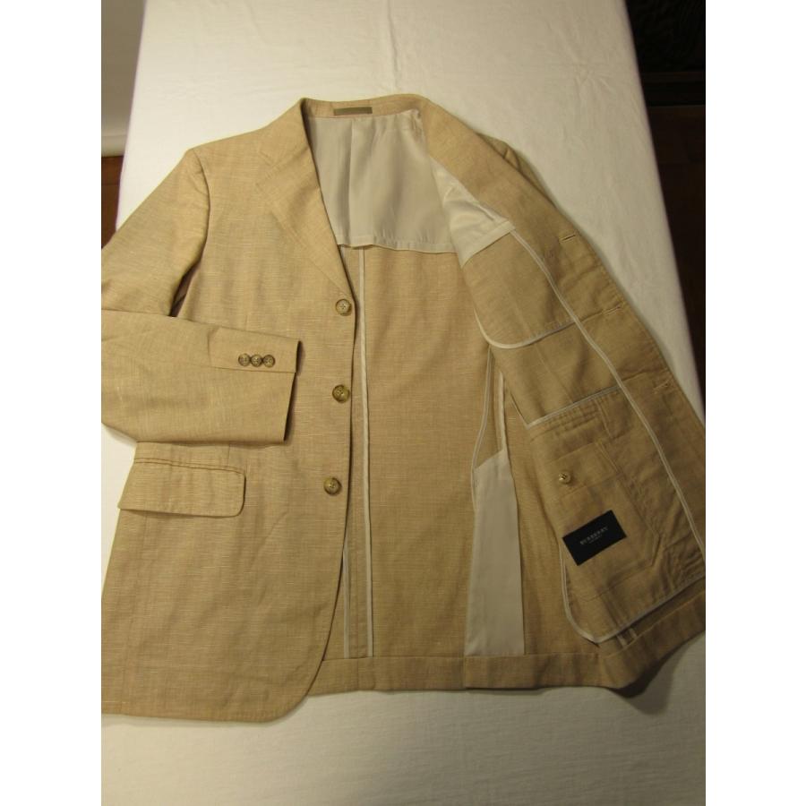 BURBERRY 美品 バーバリー LONDON メンズ 麻混 テーラード BURBERRY 美品 バーバリー LONDON メンズ 麻混 テーラード
