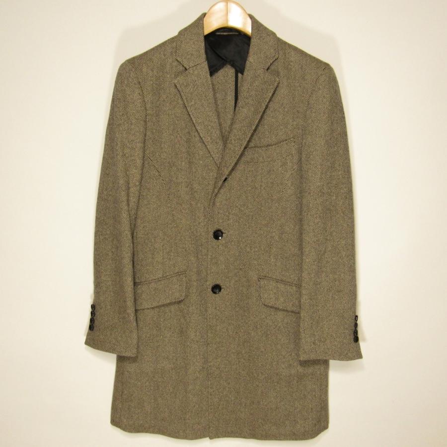 スーツセレクト　メンズ　コート SL】ウールブレンド ラグランダブルチェスターコート/ブラック