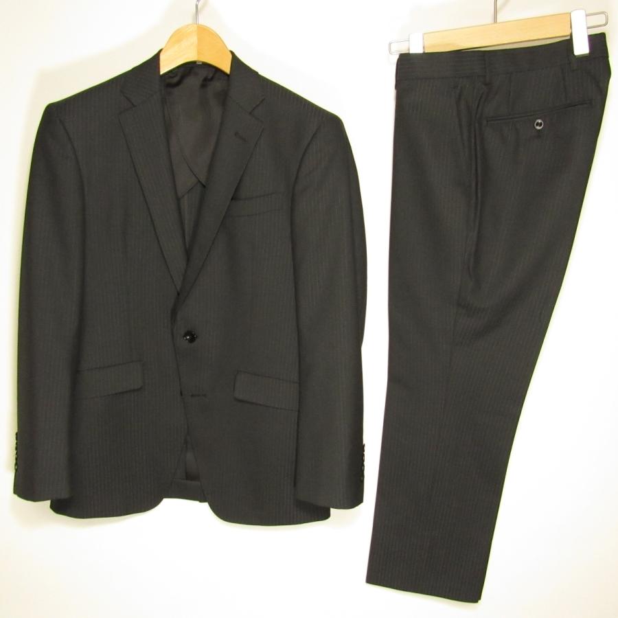 お気に入りの スーツセレクト3ピースSKINNYスーツY4メンズBLACK送料