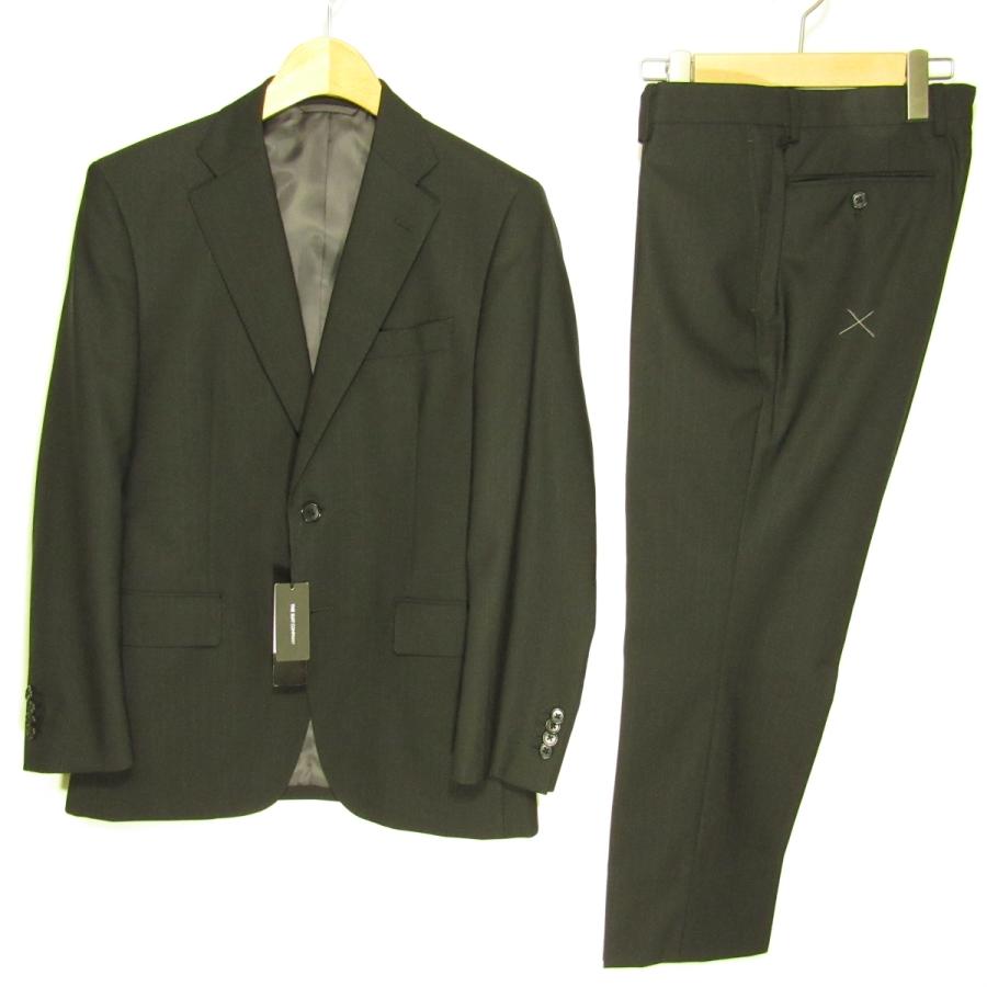 未使用品 スーツカンパニー THE SUIT COMPANY メンズ シャドーストライプ スーツ 165cm-6Drop A4 スリーシーズン ブラック ツーパンツ IZ01｜hitrad｜14