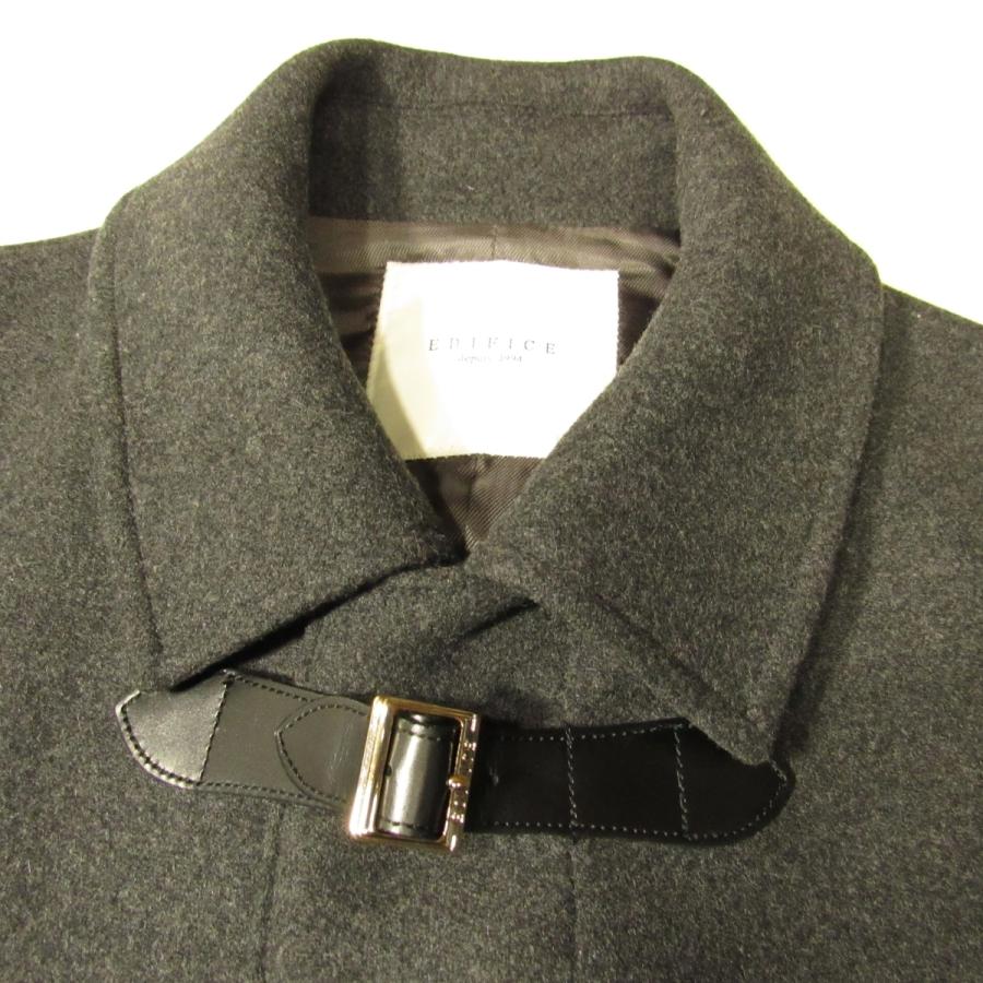 EDIFICE（エディフィス） 美品 メンズ メルトン 比翼 コート L 秋冬