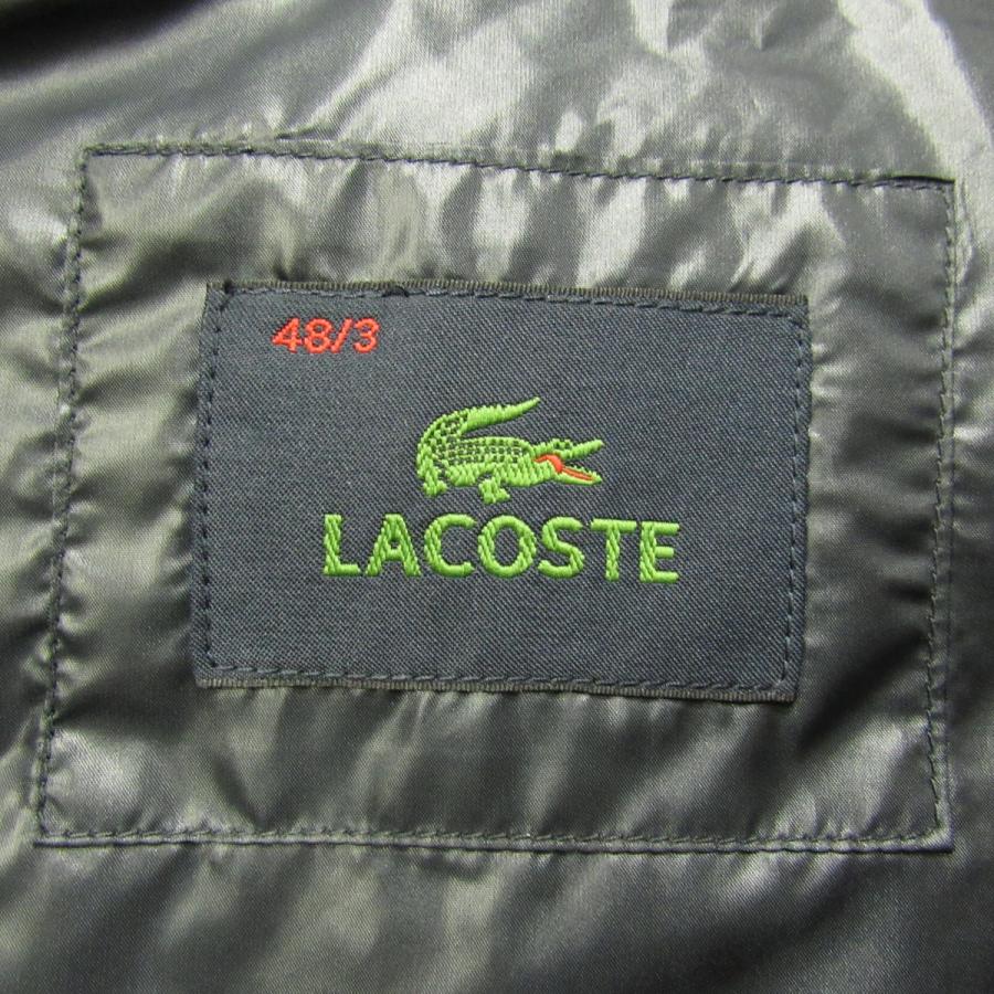 未使用品 定価2.9万 ラコステ LACOSTE メンズ コットンピケ ダウンベスト M 48/3 秋冬 チャコール 撥水透湿 DiAPLEX｜hitrad｜03