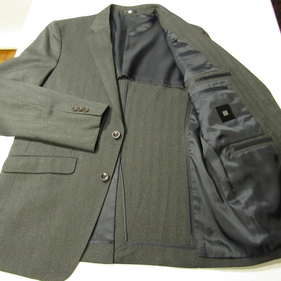 SUIT SELECT 新品同様 スーツセレクト メンズ ストレッチ ヘリンボーン