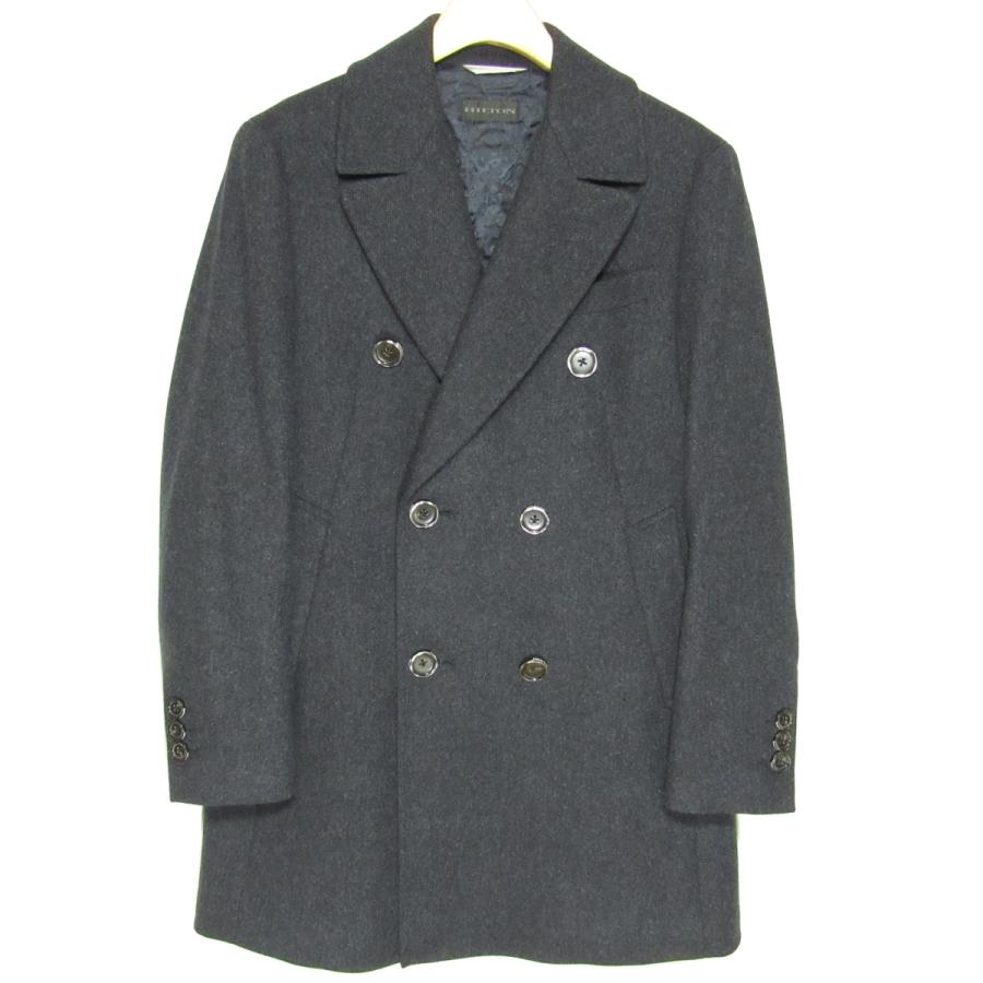 美品 ヒルトン ウール100% チェスターコート メンズ L