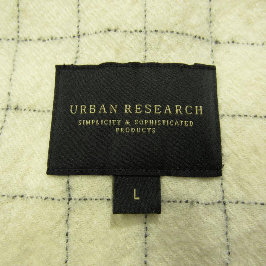 未使用品 定価2.6万 アーバンリサーチ URBAN RESEARCH メンズ ウール ブークレ テーラード ジャケット L 秋冬 グラフチェック アイボリー｜hitrad｜03