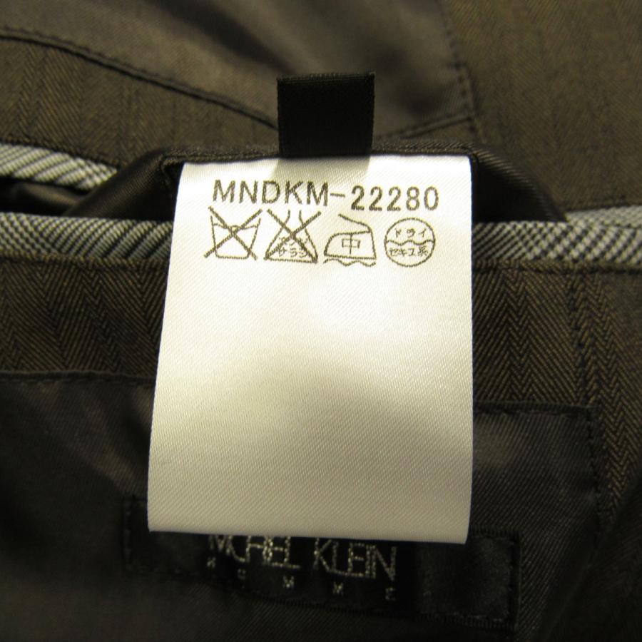 未使用品 ミッシェルクラン オム MICHEL KLEIN HOMME メンズ ヘリンボーン ジャケット size48 L相当 細身 秋春 ブラウン ストレッチ はっ水｜hitrad｜12