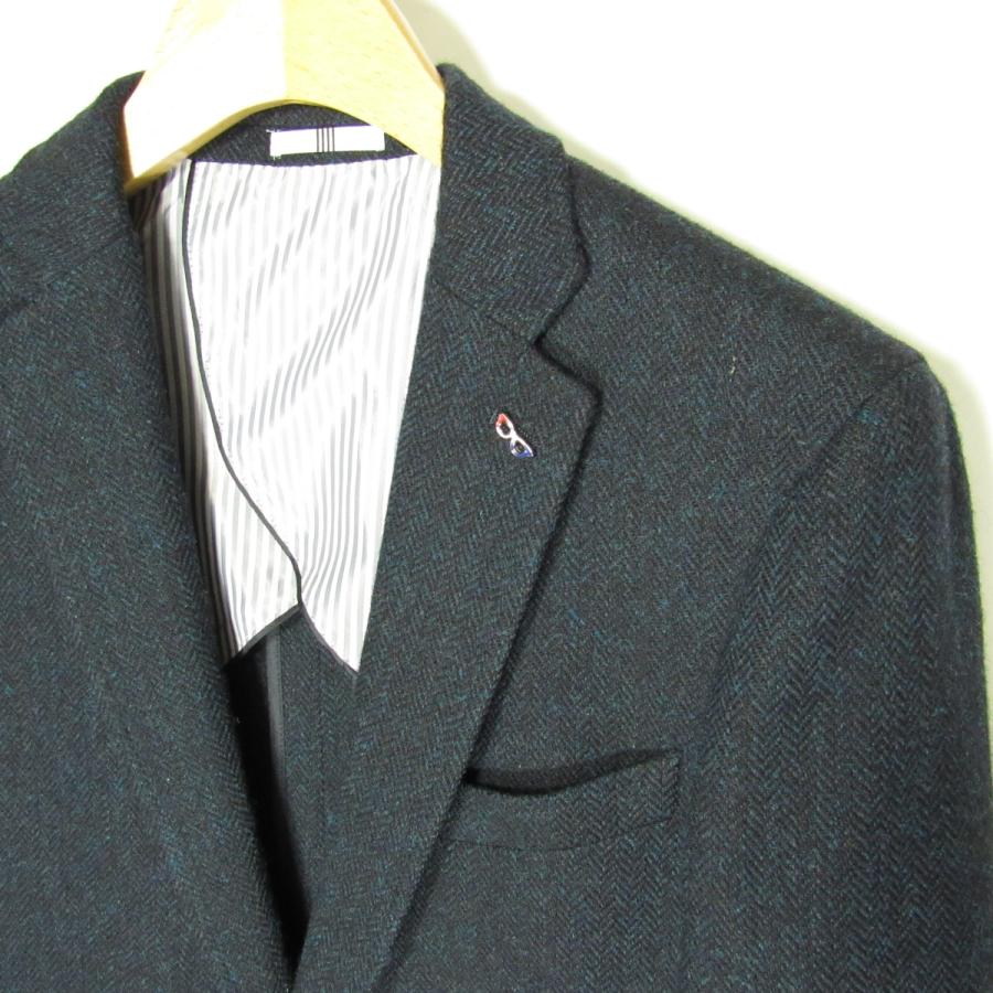 SUIT SELECT 新品同様 スーツセレクト メンズ ヘリンボーン ツイード 