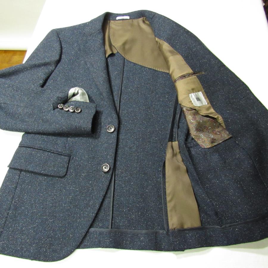 【極美品】Marzotto スーツセレクト ヘリンボーン テーラードジャケット SUIT SELECT 新品同様 スーツセレクト 伊marzotto社製生地