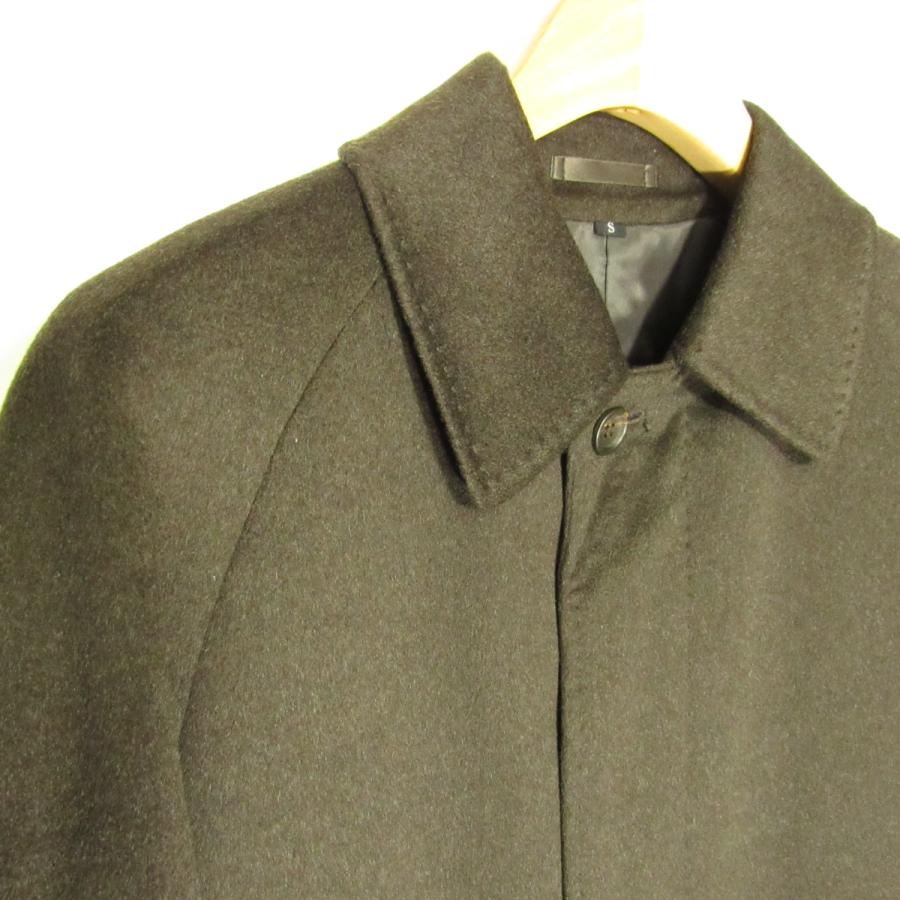 【美品】SANYO COAT カシミヤ100% ステンカラーコート 比翼 黒 ライトカシミヤビーバー コート(コート)｜Paul Stuart(ポール