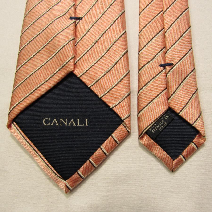 CANALI（カナーリ） 新品同様 イタリア製 レジメンタル シルク