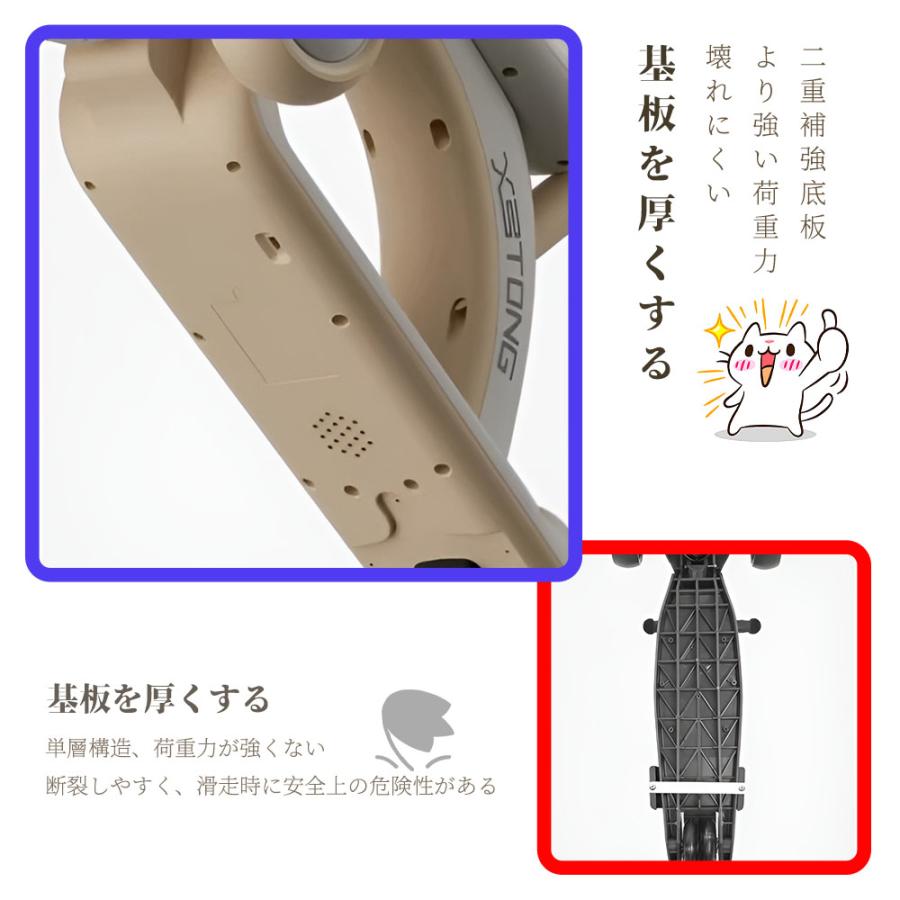 子供用三輪車 キックバイク キックスケーター 手押し棒付 プッシュバー 乗用玩具 ペダル無し セーフティーガード付 散歩 練習 成長 安心 誕生日 プレゼント_7