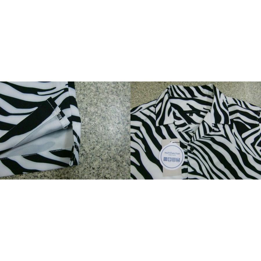 AKIRA様【ほぼ未使用】スタイルアイズ ゼブラ柄 別珍 開襟シャツ M hitstyle_053420z