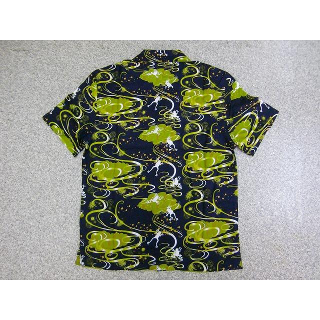 アロハシャツ メンズ 半袖シャツ 和柄 蟹 小花 蝶々 鳳凰 鳥 蛙 狛犬 ハワイアン リゾート レーヨン ココナッツボタン 開襟シャツ 清涼 激渋 メール便可能 夏 |  | 11