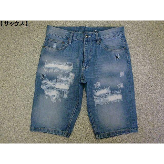 ショートパンツ デニム ハーフパンツ メンズ アメカジ ユーズド ダメージ リメイク 5511b Hit Styleヤフーショップ 通販 Yahoo ショッピング