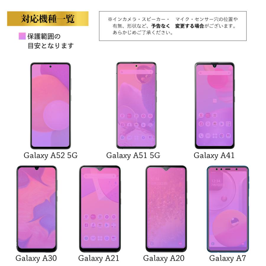 ガラスフィルム A52 5G フィルム 保護フィルム Galaxy A51 5G A41 A30 A21 A20 A7 楽天モバイル ギャラクシー 強化ガラス 耐衝撃 指紋 防止 液晶保護 ☆｜hitsujyuhin-kobo｜18