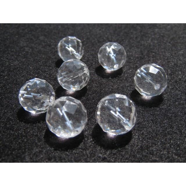 クリスタルクォーツ（水晶） AA 12mm 64面ラウンドカットビーズ 