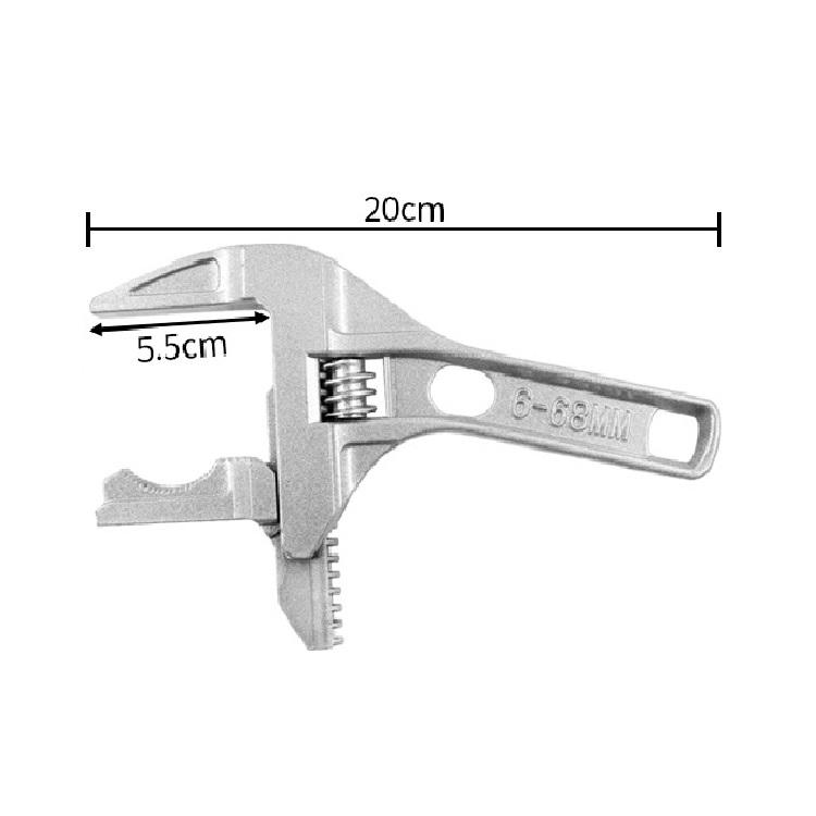 モンキーレンチ ワイドレンチ モンキースパナ、レンチ モンキー スパナ レンチ サイズ ワイド ワイドレンチ 200mm 水栓交換 DIY 2WAY 軽量 6-68mm 水回り 配管｜hitsumi｜04
