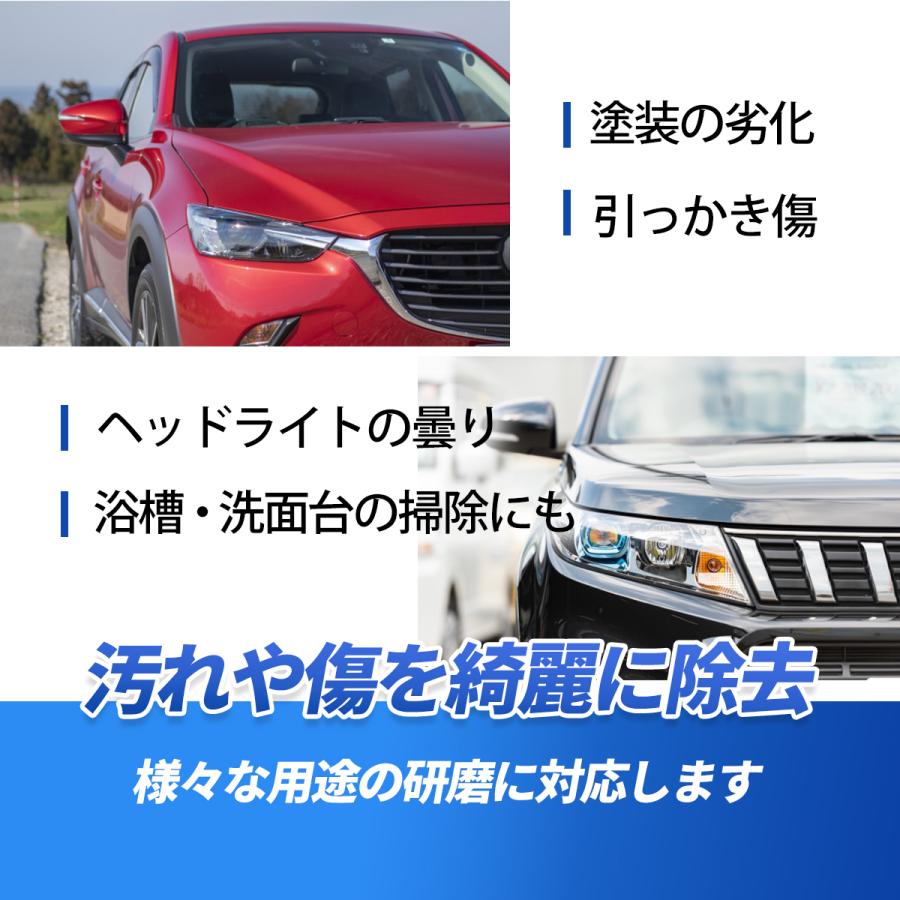 ポリッシャー バフ 洗車 電動 車 セット パフ インパクト スポンジ コンパウンド 研磨 仕上げ ワックス バイク ウール 125mm ウールバフ カー用品 グッズ｜hitsumi｜03