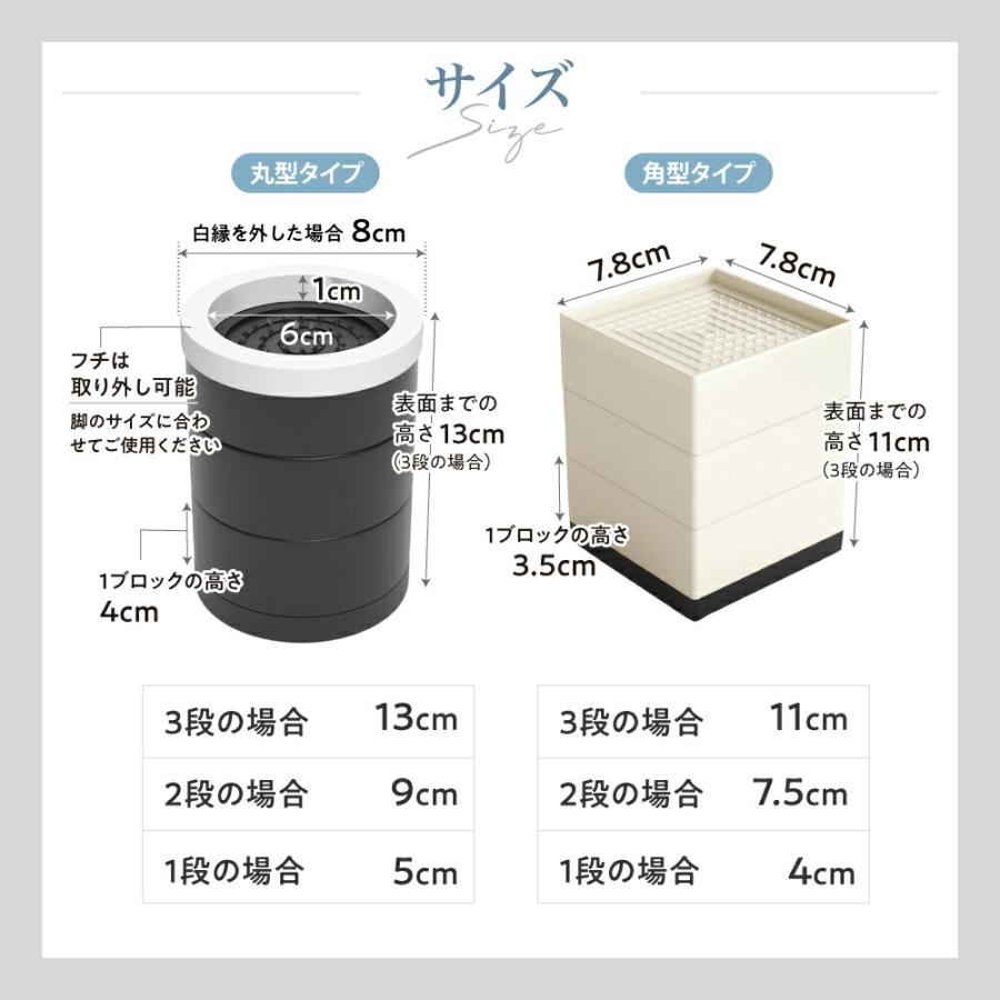 継ぎ脚 継ぎ足 継脚 継足 高さ調整 机 4個セット 10cm 3cm テーブル