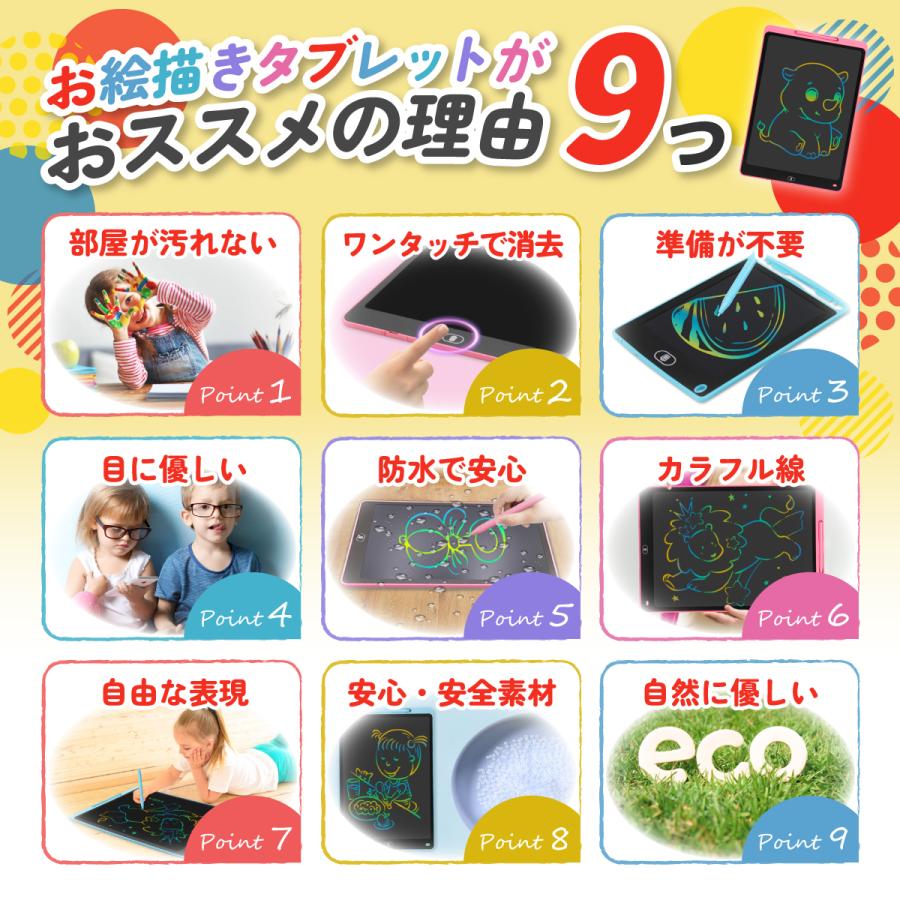 お絵描きタブレット おえかきタブレット お絵描きボード 電子メモ お