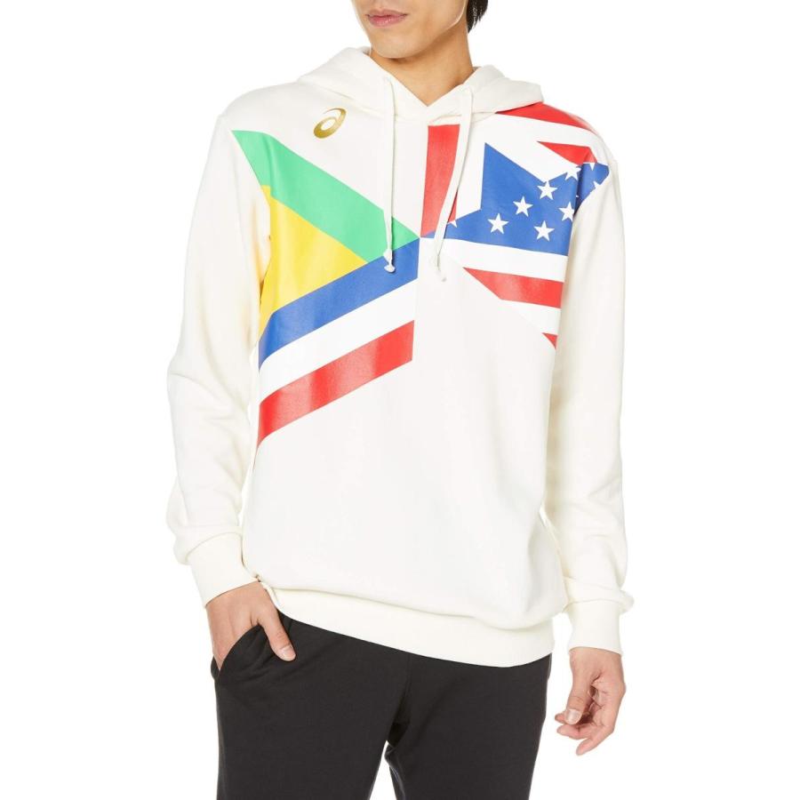 [アシックス] トレーニングウエア フラッググラフィックスウェットパーカー 2031B810 メンズ クリーム 日本 M (日本サイズM相当)