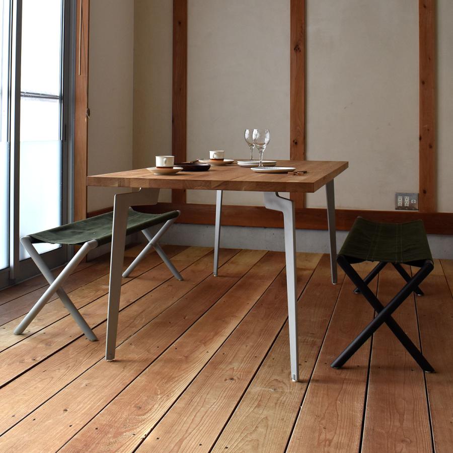 Deerleg 【天板 オーク無垢材】ホワイト アイアン脚 ダイニング Deerleg 【天板 オーク無垢材】ホワイト アイアン脚 ダイニング