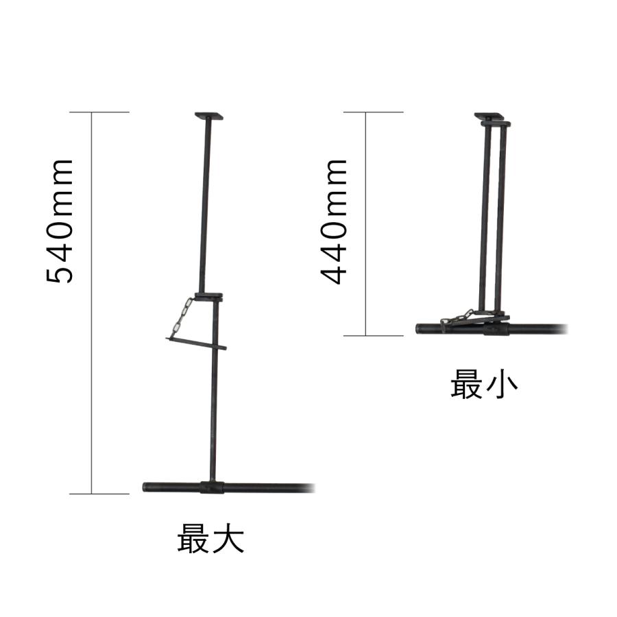 天井吊り昇降式ハンガー＜IRORI＞幅1800mm 店舗 什器 アイアン