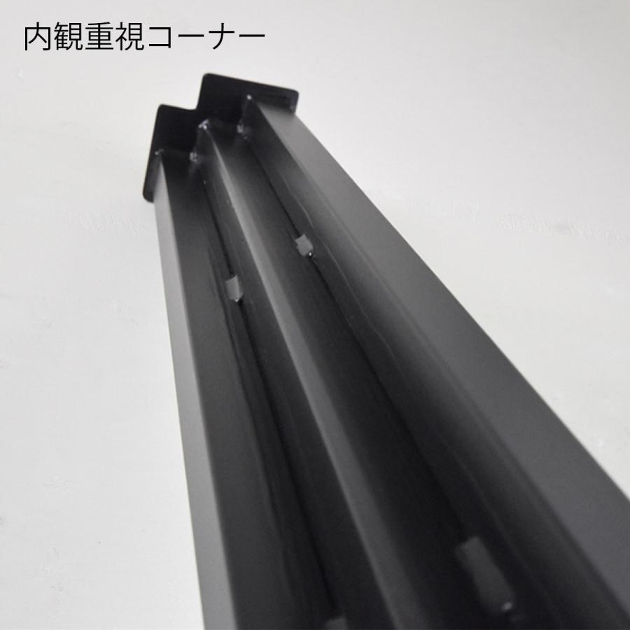 アイアン柱 \"sutun\" ストゥン【コーナー 1本】鉄柱/ブラック/フェンス/ウッドフェンス/エクステリア/造園/庭/ガーデニング/駐車場/門壁/プロ仕様の画像