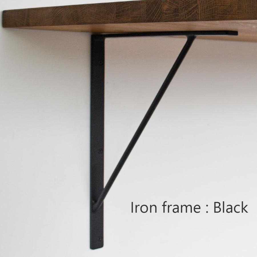 木製天板 机 壁付け ブラウン デスク 脚なし おしゃれ DIY アイアン