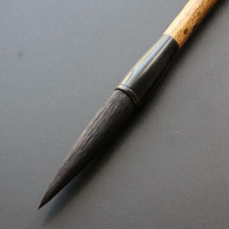 黒天尾 礎 一号 高級天尾筆 馬毛 剛毫 楷書 行書 作品 書道 太筆