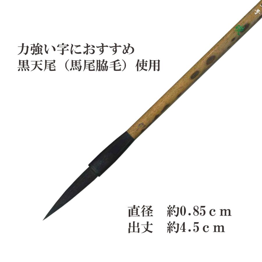 黒天尾 礎 五号 高級天尾筆 馬毛 剛毫 楷書 行書 作品 書道 太筆 送料