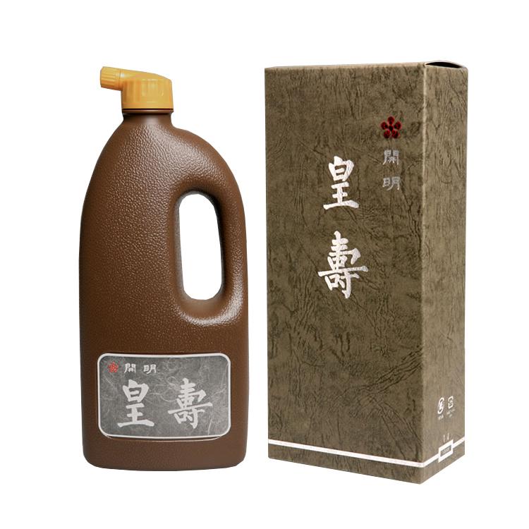 開明 皇壽 1L 最高級膠系 濃墨 墨液 開明製 1.0L 墨汁 墨 黒 書道
