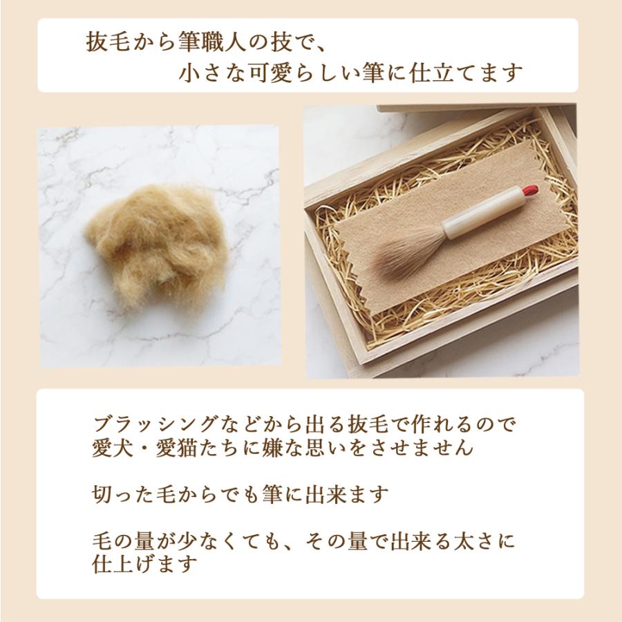 ペットの抜毛で作る小さな筆（お仕立券） メモリアル 記念品 犬 猫 思い出 遺品 供養 毛 PET うちの子 記念 筆庵 Hituan_10