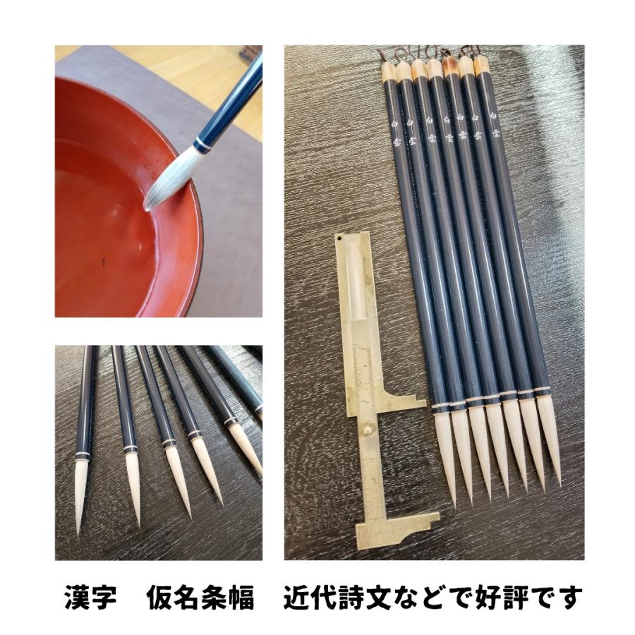 白雲 狸兼毫 兼毛 兼毫 楷書 行書 作品 書道 太筆 中筆 半紙 和文具