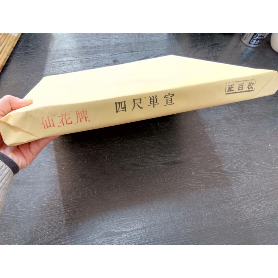 仙花牌 半切 100枚入 半切 書道 漢字 墨 作品 書画 安徽省 宣紙 紅星牌