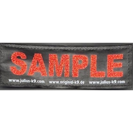 【2枚1セット】Julius K9（黒地/グリッターレッド） お名前入りラベル M サイズ |  | 01