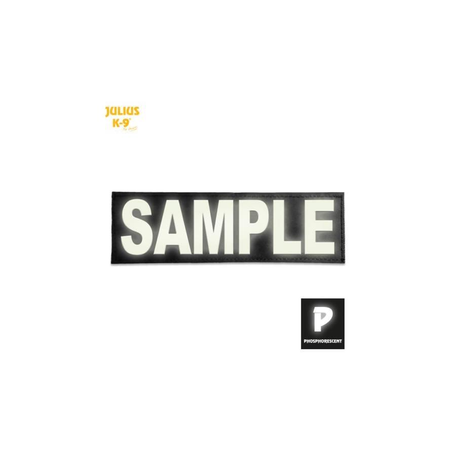 Julius K9（黒地/蛍光ホワイト） お名前入りラベル M サイズ - 2枚セット |  | 01
