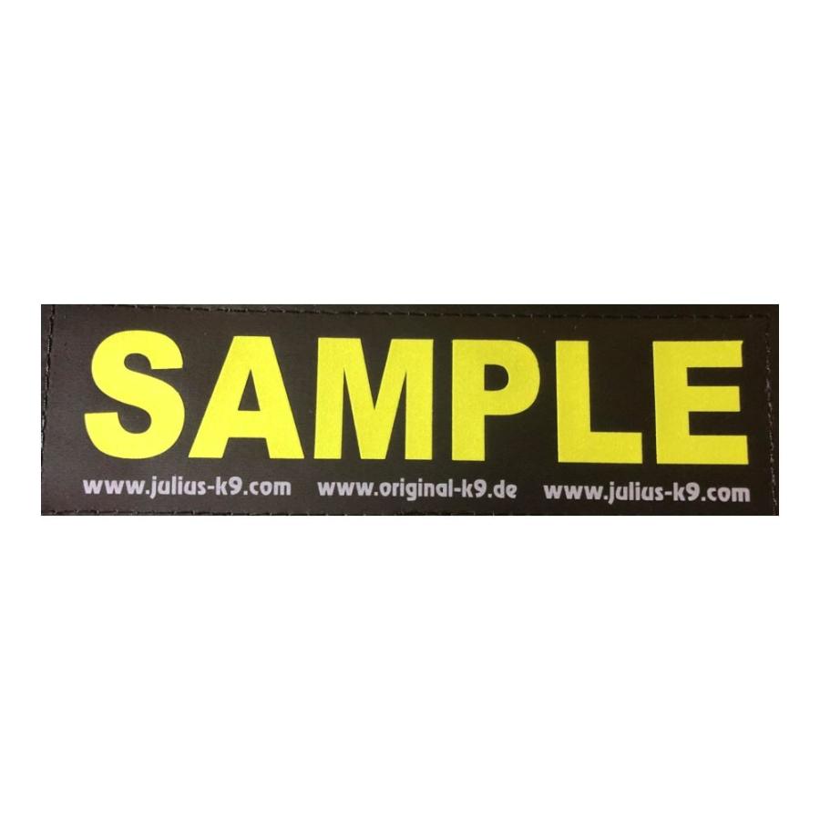 Julius K9（黒地/蛍光反射加工 イエロー） お名前入りラベル M サイズ - 2枚セット |  | 01