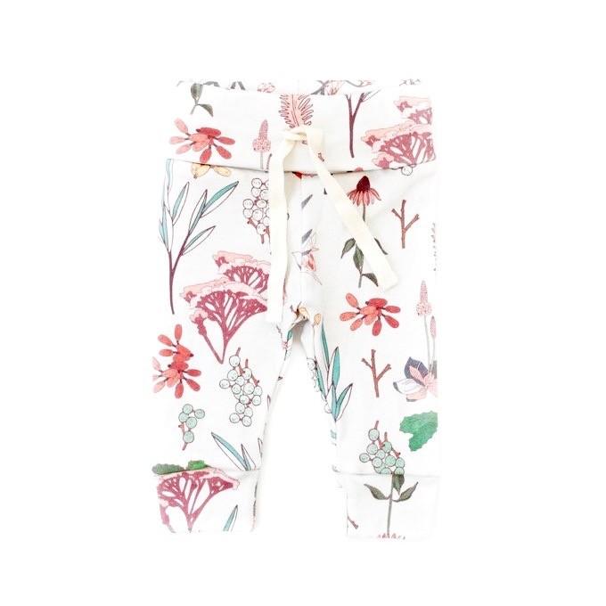 ☆無料ラッピング☆オーガニックコットン☆手作り☆ドローストリング・レギンス☆スウェット☆Sweetテイスト☆Floral Study☆80〜90cm | 