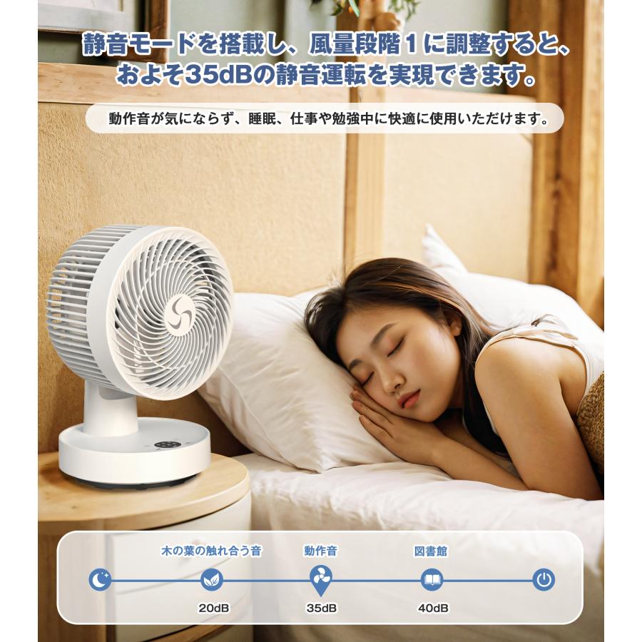 コンパクトサーキュレーター 最大出力30畳　静音　タイマーとイヤホン コンパクトサーキュレーター 最大出力30畳 静音 タイマー