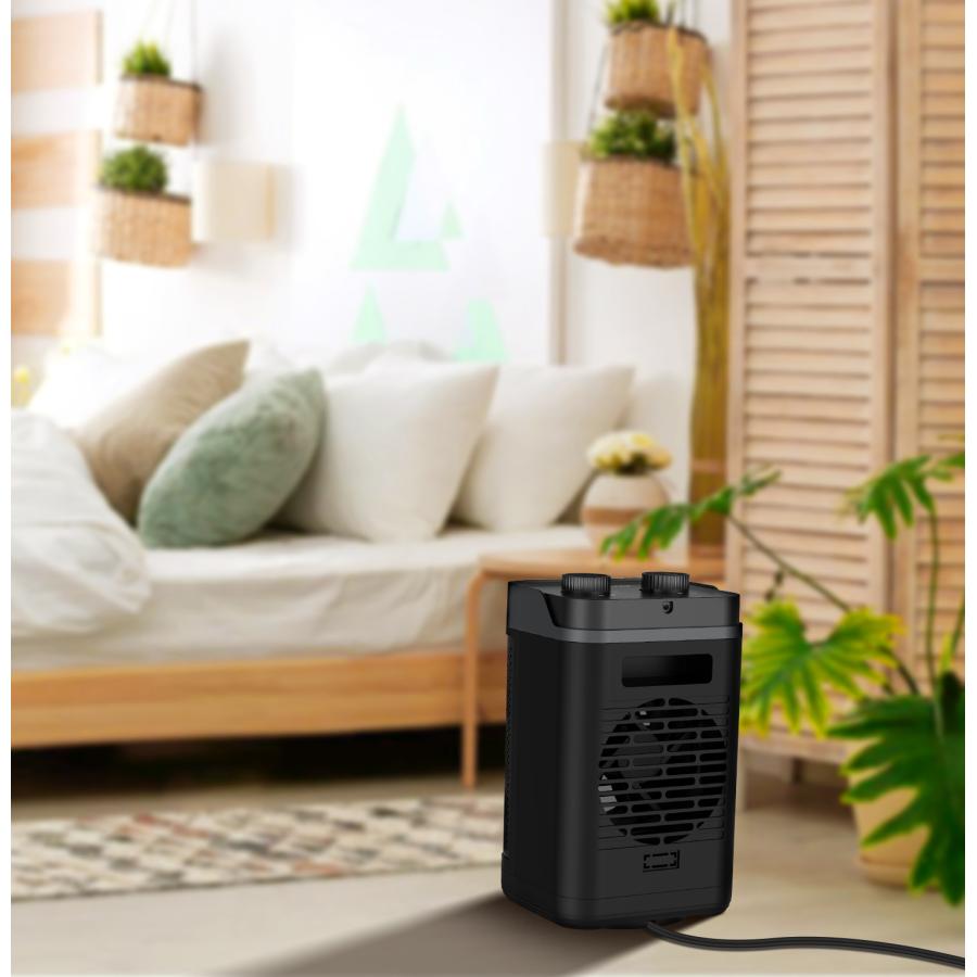 セラミックヒーター 電気ファンヒーター 3段階風量 速暖 左右首