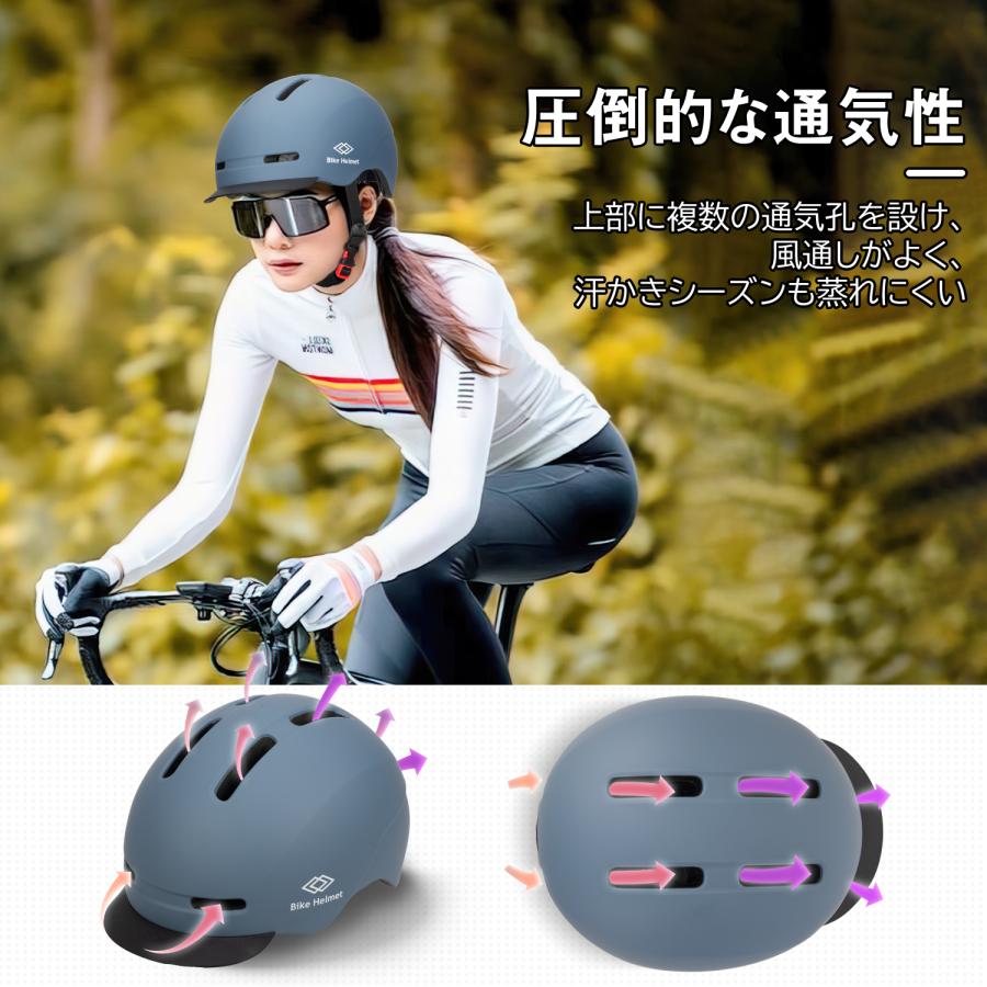 自転車ヘルメット つば付き 高通気性 軽量 耐衝撃 男女兼用 自転車ヘルメット つば付き 高通気性 軽量 耐衝撃 男女兼用