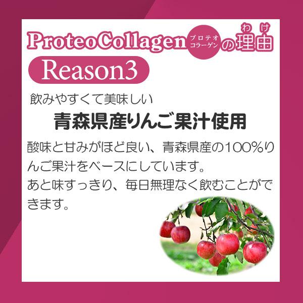 美容ドリンク プロテオコラーゲン 50mL×10本 プロテオグリカン コラーゲン 青森県産りんご100%果汁 ミリオン 飲みやすい｜hizuya｜07