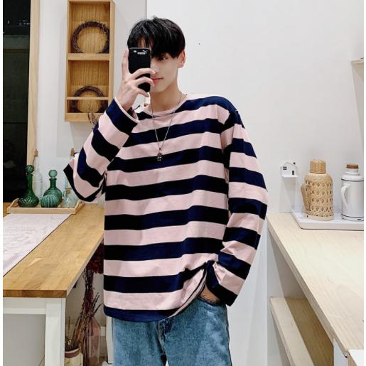 ロングTシャツ 秋服 メンズ ボーダーTシャツ オーバーサイズ ロングTシャツ 秋服 メンズ ボーダーTシャツ オーバーサイズ